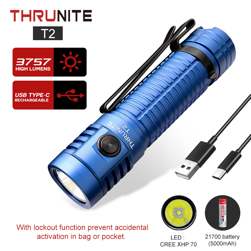 ThruNite T2  , 3757  , USB CŸ ..